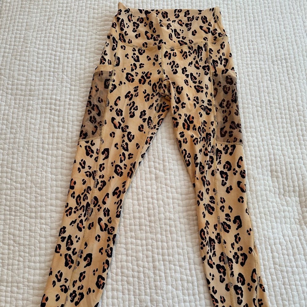 Fabletics Leopard Print Athletic Pants - image 1